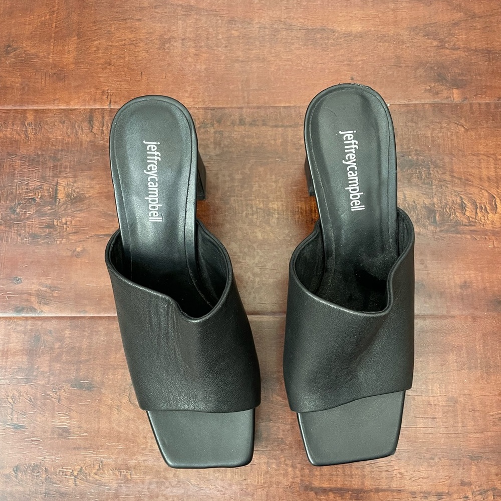 Jeffrey Campbell Black Slide Sandals